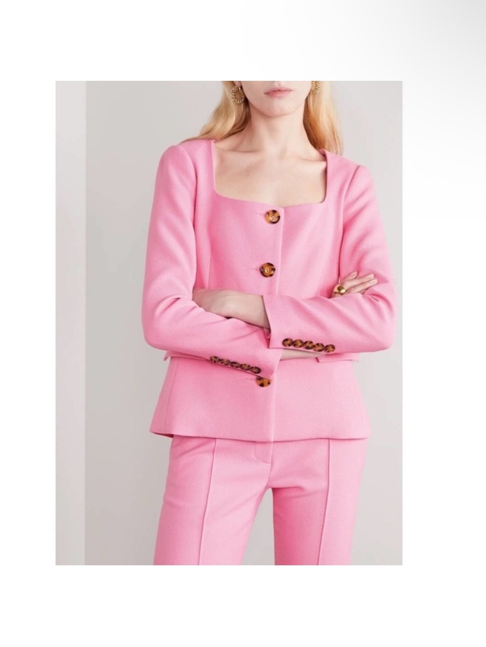 Veronica Beard Ria Woven Pink Blazer Jacket Size 0 - Picture 13 of 13